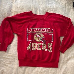 Vintage San Francisco 49ers Red Crew Neck Sweatshirt